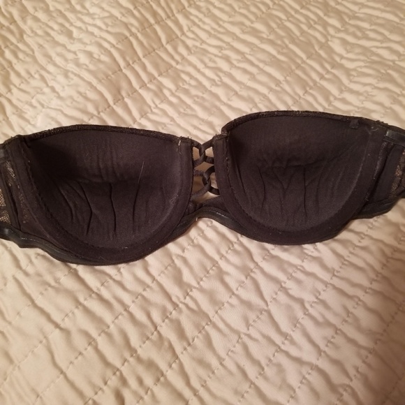 Victoria's Secret Black Lace Strapless Bra - Picture 3 of 4